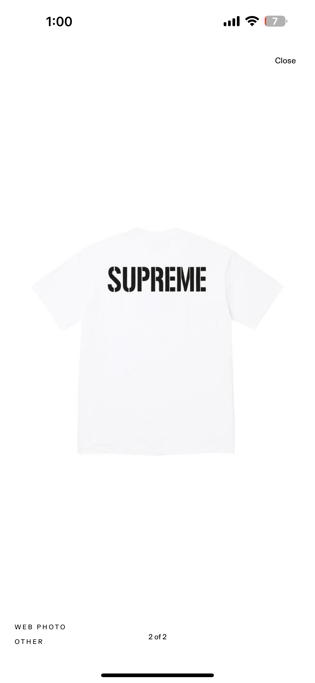 Supreme World Famous Tee “White”