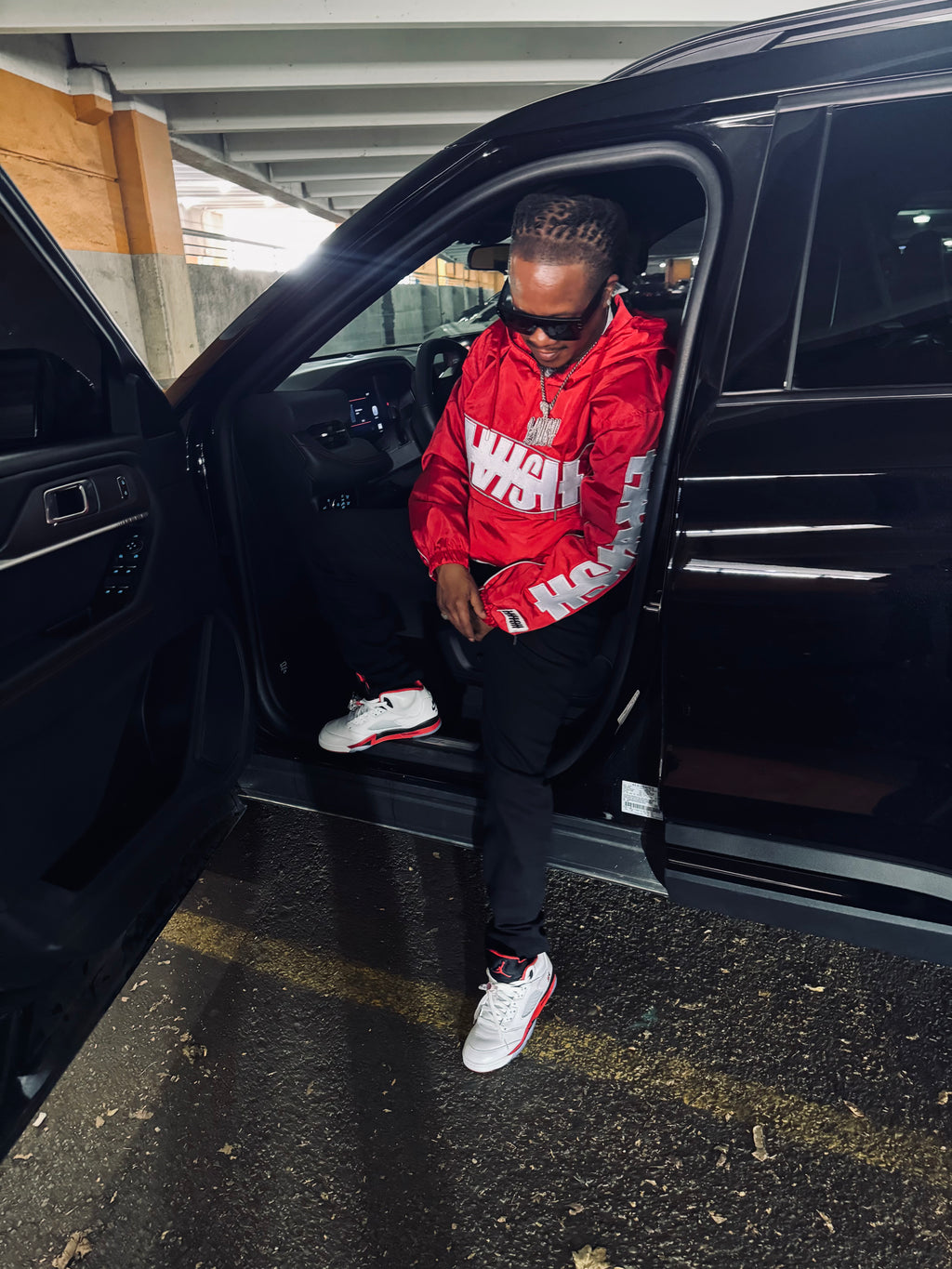 Red Windbreaker Jacket