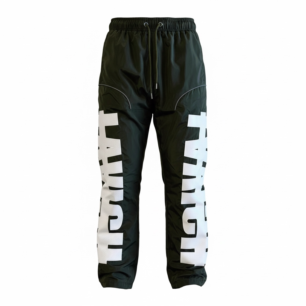 Olive Green Windbreaker Pants