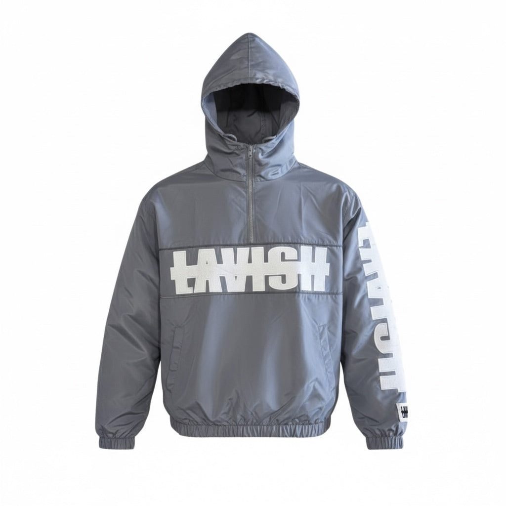 Grey Windbreaker Jacket