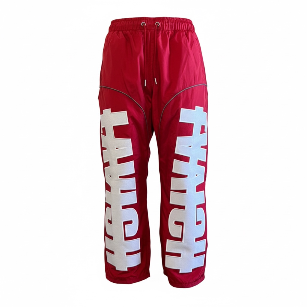 Red Windbreaker Pants