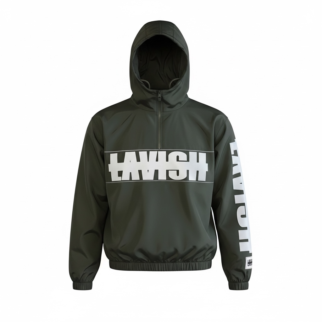 Olive Green Windbreaker Jacket