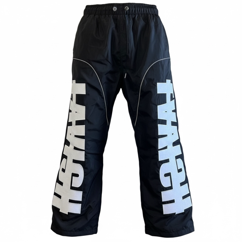 Black Windbreaker Pants