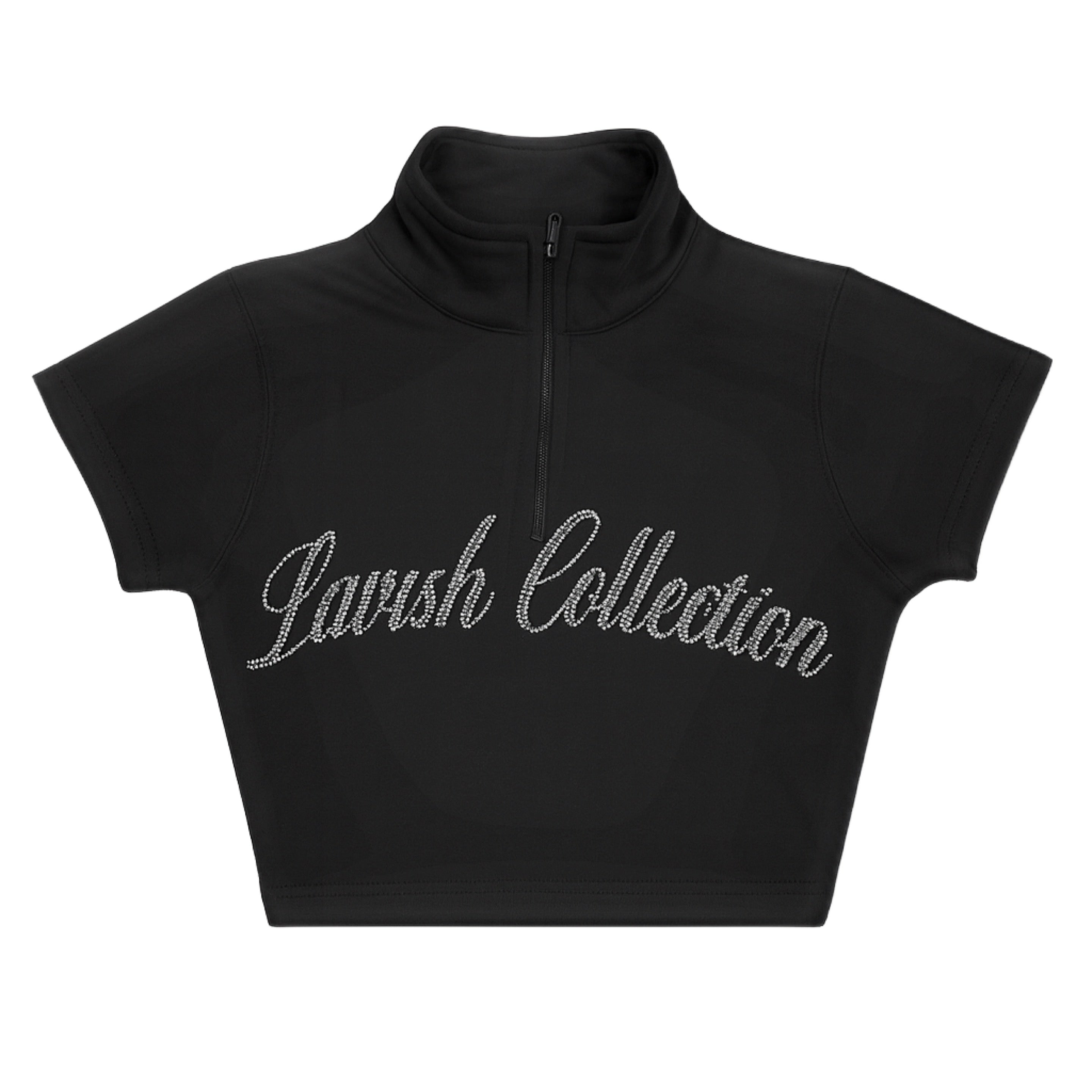 Women’s Rhinestone Crop Top (Black)