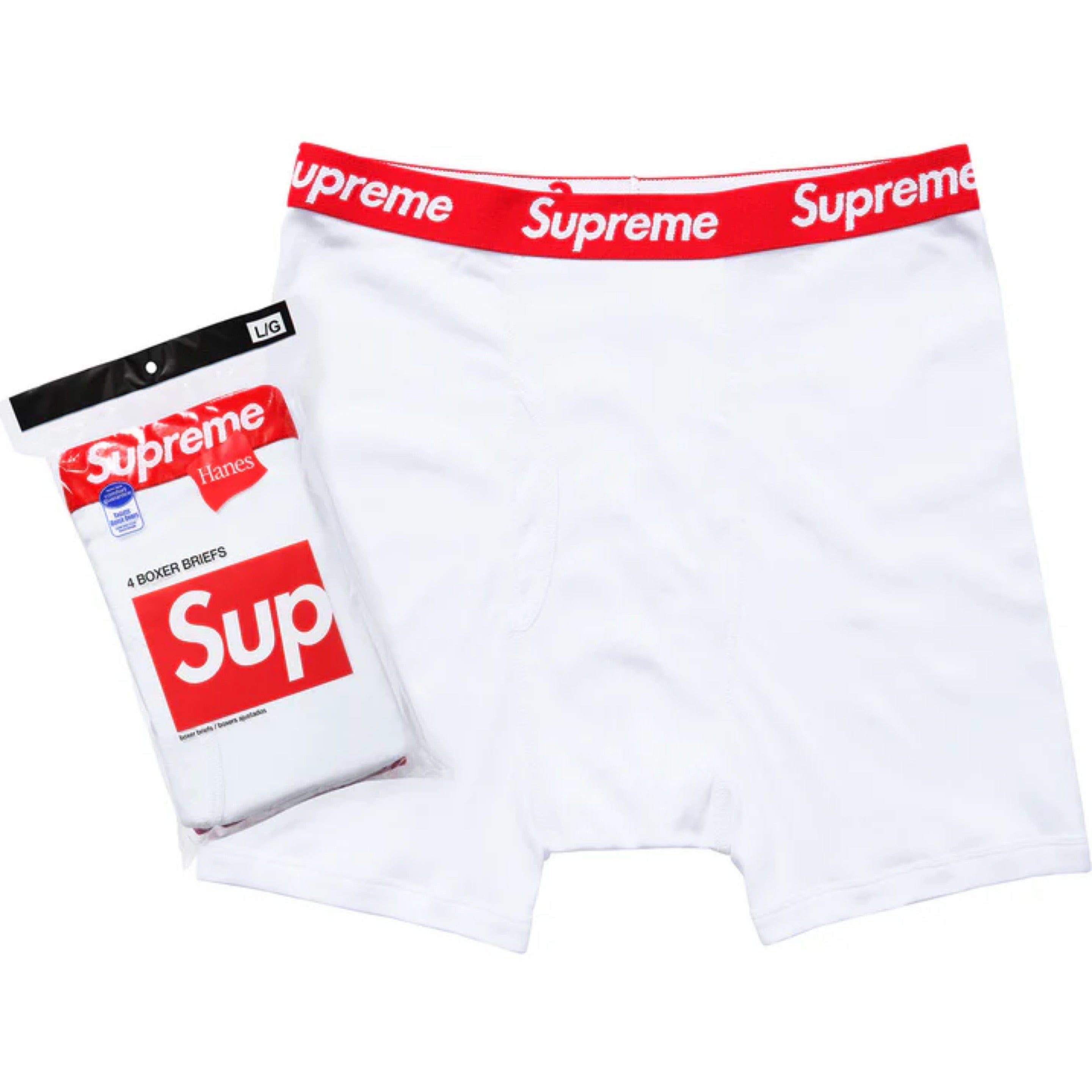 Supreme Boxers (4 pack White)
