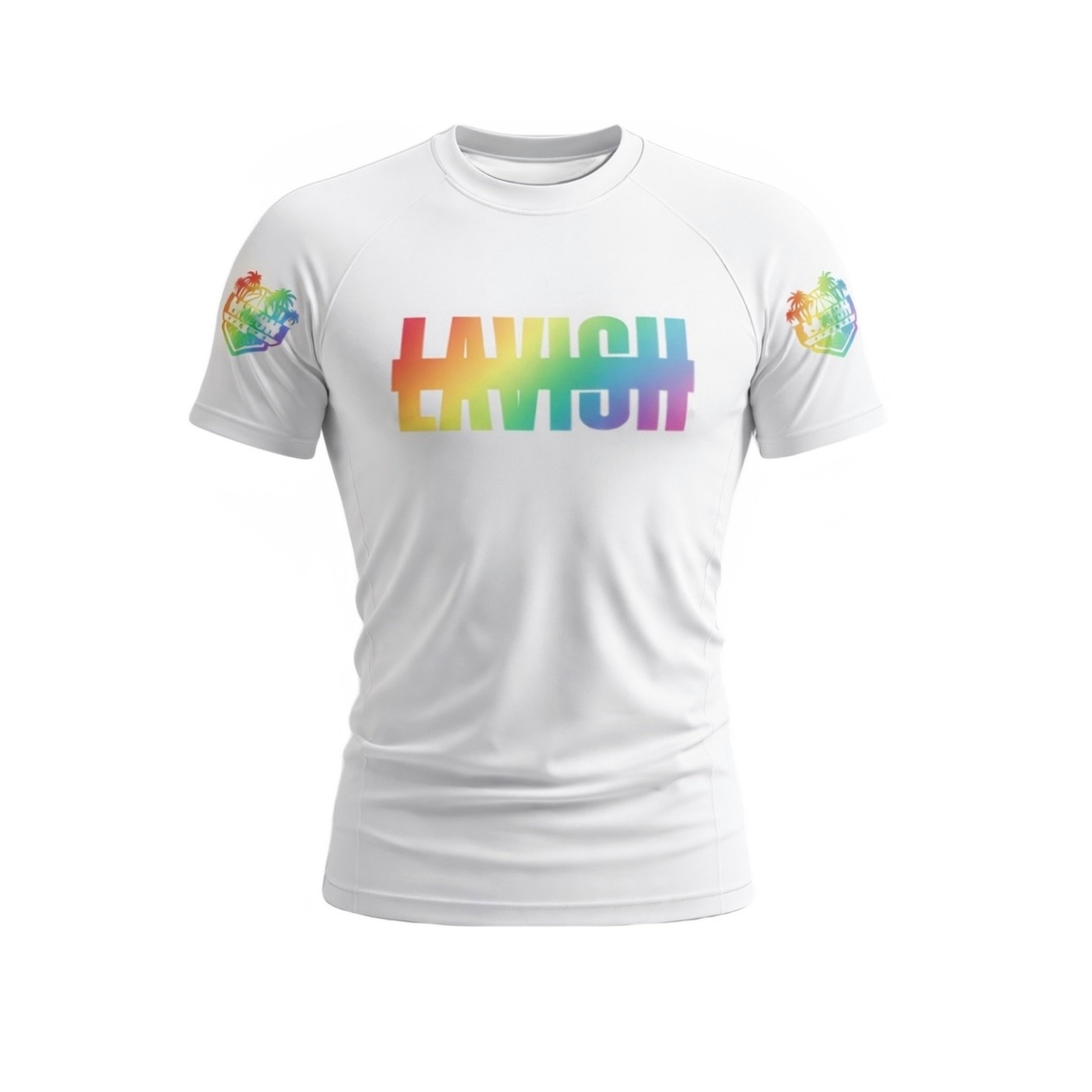 Lavish Sports multi color compression shirt (white)