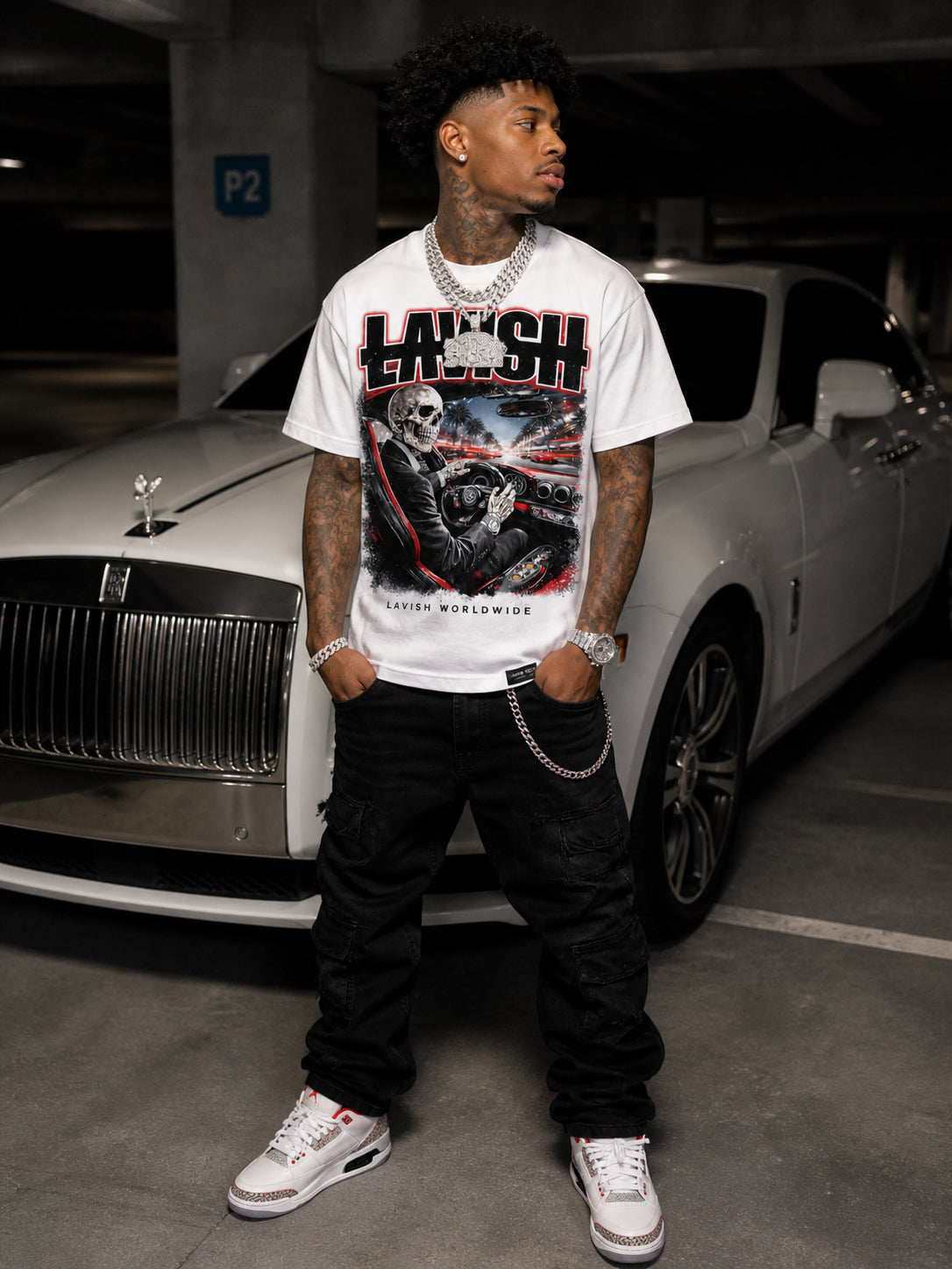Lavish “Highway 2 Paradise” Graphic Tee (White)